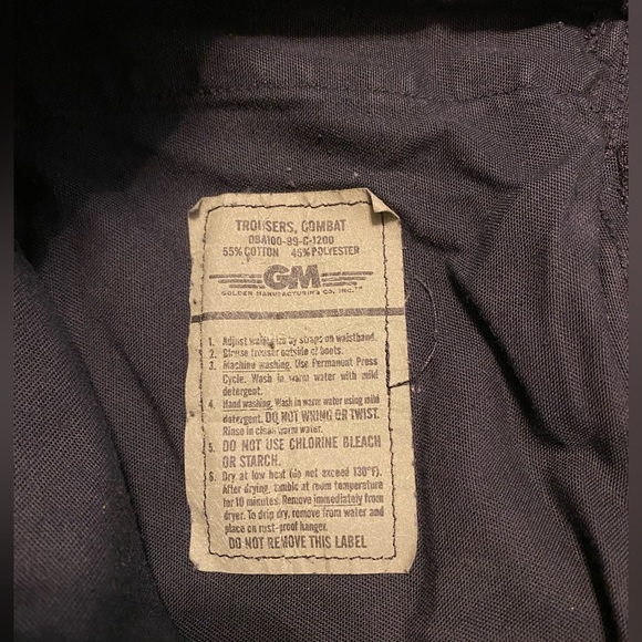 Golden Manufacturing Men’s Vintage Blue Combat Button Fly Cargo Trousers. Size L - Picture 5 of 8